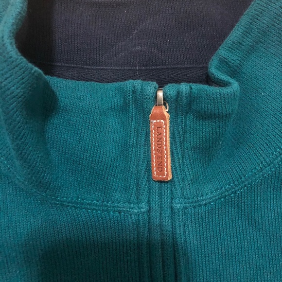 LANDS’END Men’s Quarter Zip Sweater - Picture 4 of 6